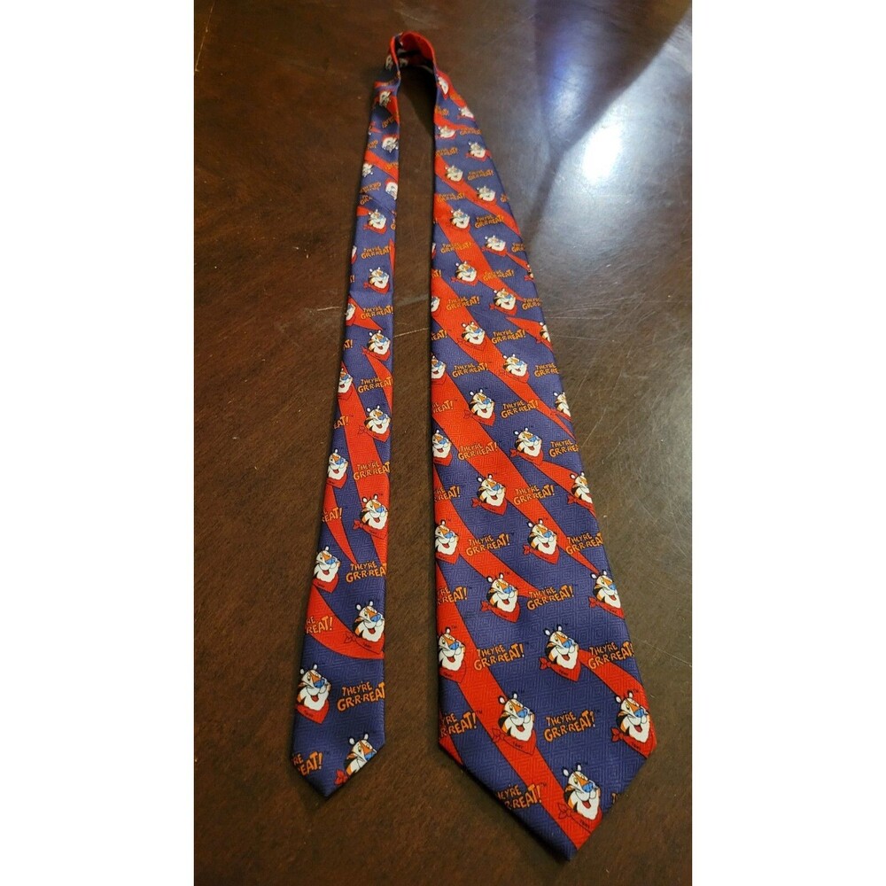 Vintage Tony The Tiger Neck Tie Striped Kellogg's Collection 2000